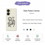 For Xiaomi Redmi Turbo 4 5G  /  Poco X7 Pro 5G Case Stickman Toilet Pattern Printing Straight Edge TPU Phone Back Cover