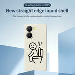 For Xiaomi Redmi Turbo 4 5G  /  Poco X7 Pro 5G Case Stickman Toilet Pattern Printing Straight Edge TPU Phone Back Cover