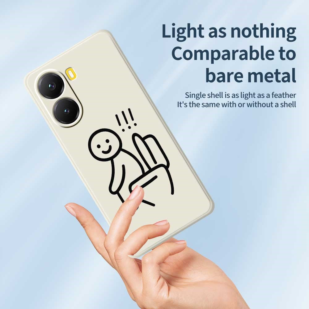 For Xiaomi Redmi Turbo 4 5G  /  Poco X7 Pro 5G Case Stickman Toilet Pattern Printing Straight Edge TPU Phone Back Cover