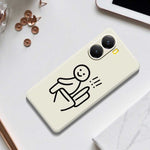 For Xiaomi Redmi Turbo 4 5G  /  Poco X7 Pro 5G Case Stickman Toilet Pattern Printing Straight Edge TPU Phone Back Cover