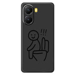 For Xiaomi Redmi Turbo 4 5G  /  Poco X7 Pro 5G Case Stickman Toilet Pattern Printing Straight Edge TPU Phone Back Cover