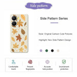 For Xiaomi Redmi Turbo 4 5G  /  Poco X7 Pro 5G Case Maple Leaves Pattern Printing Straight Edge TPU Phone Back Cover