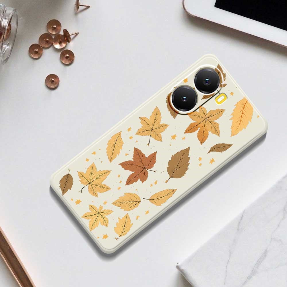 For Xiaomi Redmi Turbo 4 5G  /  Poco X7 Pro 5G Case Maple Leaves Pattern Printing Straight Edge TPU Phone Back Cover