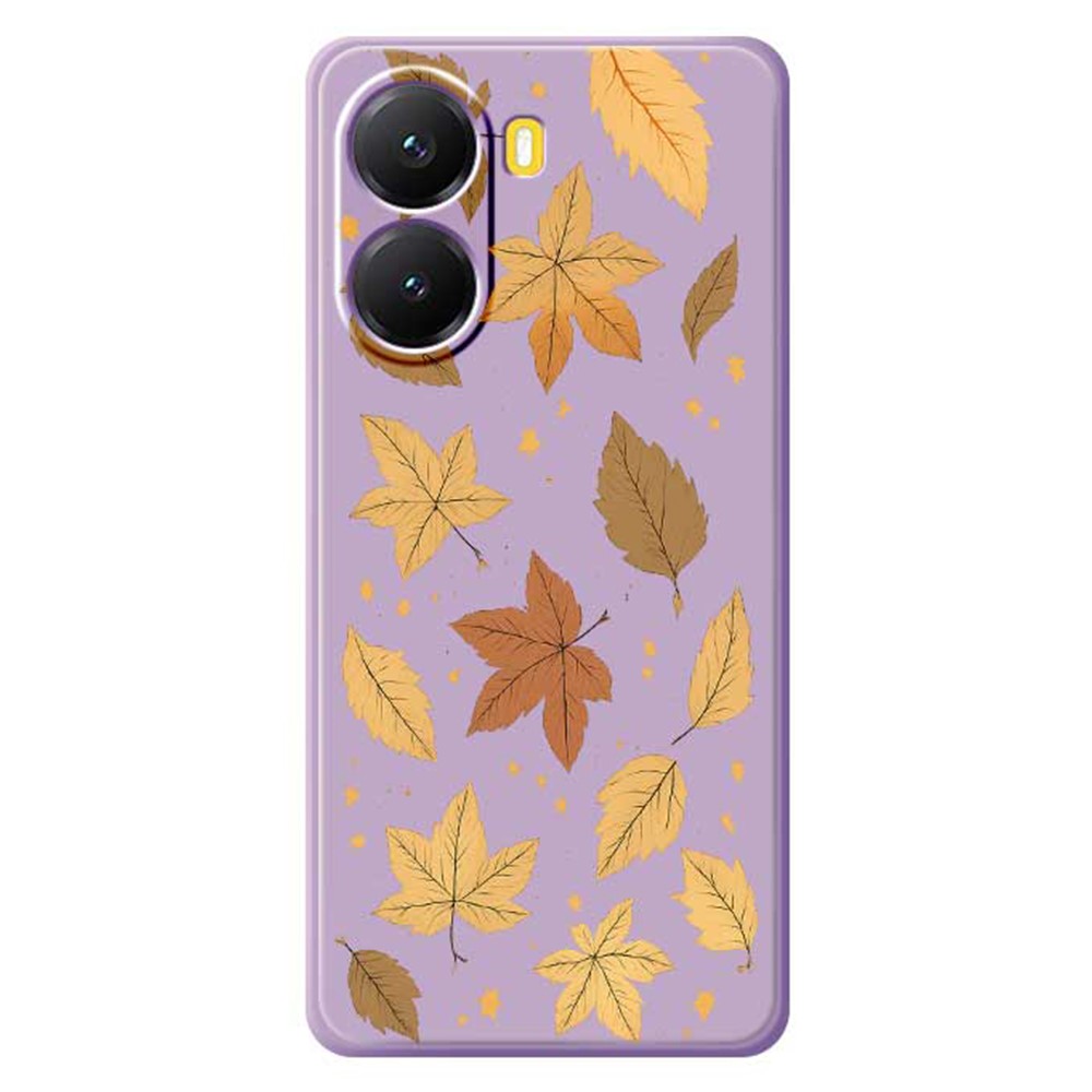 For Xiaomi Redmi Turbo 4 5G  /  Poco X7 Pro 5G Case Maple Leaves Pattern Printing Straight Edge TPU Phone Back Cover