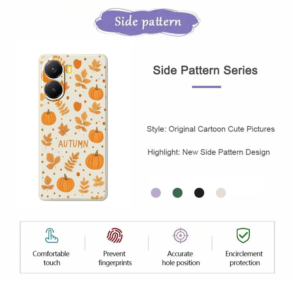 For Xiaomi Redmi Turbo 4 5G  /  Poco X7 Pro 5G Case Autumn Theme Pattern Printing Straight Edge TPU Phone Back Cover