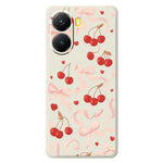For Xiaomi Redmi Turbo 4 5G  /  Poco X7 Pro 5G Case Big Bow Cherry Pattern Printing Straight Edge TPU Phone Back Cover