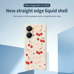 For Xiaomi Redmi Turbo 4 5G  /  Poco X7 Pro 5G Case Big Bow Cherry Pattern Printing Straight Edge TPU Phone Back Cover