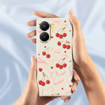 For Xiaomi Redmi Turbo 4 5G  /  Poco X7 Pro 5G Case Big Bow Cherry Pattern Printing Straight Edge TPU Phone Back Cover