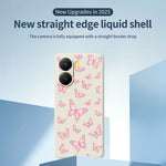 For Xiaomi Redmi Turbo 4 5G  /  Poco X7 Pro 5G Case Pink Butterflies Pattern Printing Straight Edge TPU Phone Back Cover