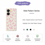 For Xiaomi Redmi Turbo 4 5G  /  Poco X7 Pro 5G Case Pink Butterflies Pattern Printing Straight Edge TPU Phone Back Cover