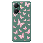 For Xiaomi Redmi Turbo 4 5G  /  Poco X7 Pro 5G Case Pink Butterflies Pattern Printing Straight Edge TPU Phone Back Cover