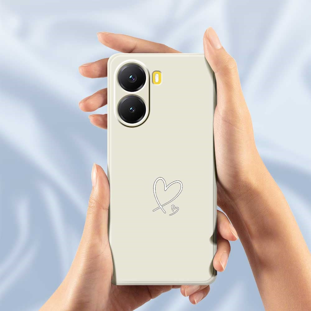 For Xiaomi Redmi Turbo 4 5G  /  Poco X7 Pro 5G Case White Love Pattern Printing Straight Edge TPU Phone Back Cover