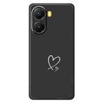 For Xiaomi Redmi Turbo 4 5G  /  Poco X7 Pro 5G Case White Love Pattern Printing Straight Edge TPU Phone Back Cover