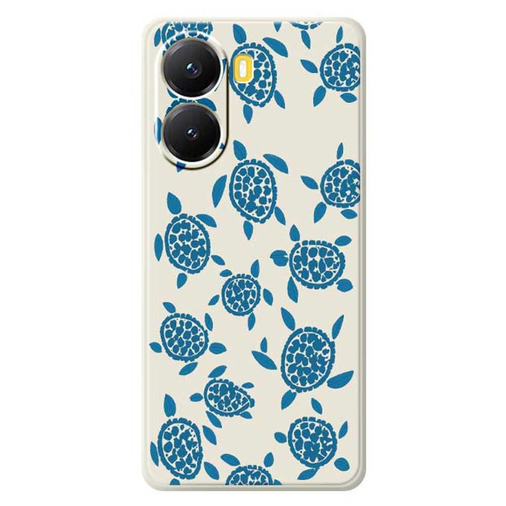 For Xiaomi Redmi Turbo 4 5G  /  Poco X7 Pro 5G Case Blue Turtle Pattern Printing Straight Edge TPU Phone Back Cover