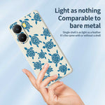 For Xiaomi Redmi Turbo 4 5G  /  Poco X7 Pro 5G Case Blue Turtle Pattern Printing Straight Edge TPU Phone Back Cover