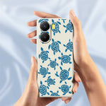 For Xiaomi Redmi Turbo 4 5G  /  Poco X7 Pro 5G Case Blue Turtle Pattern Printing Straight Edge TPU Phone Back Cover