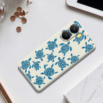 For Xiaomi Redmi Turbo 4 5G  /  Poco X7 Pro 5G Case Blue Turtle Pattern Printing Straight Edge TPU Phone Back Cover