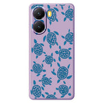 For Xiaomi Redmi Turbo 4 5G  /  Poco X7 Pro 5G Case Blue Turtle Pattern Printing Straight Edge TPU Phone Back Cover