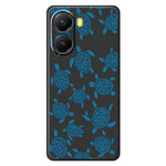 For Xiaomi Redmi Turbo 4 5G  /  Poco X7 Pro 5G Case Blue Turtle Pattern Printing Straight Edge TPU Phone Back Cover
