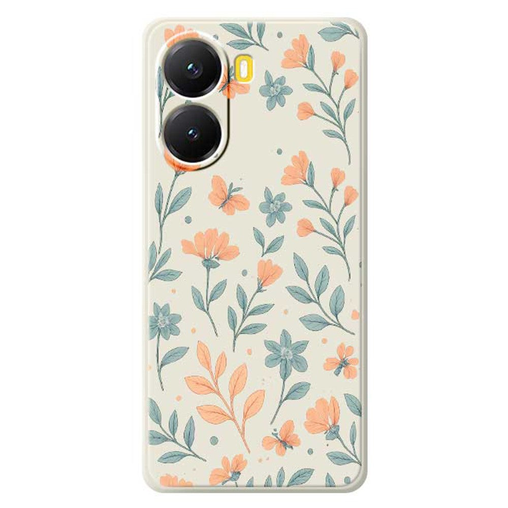 For Xiaomi Redmi Turbo 4 5G  /  Poco X7 Pro 5G Case Yellow Flowers Pattern Printing Straight Edge TPU Phone Back Cover
