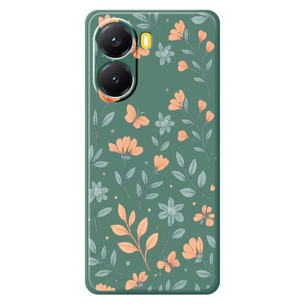 For Xiaomi Redmi Turbo 4 5G  /  Poco X7 Pro 5G Case Yellow Flowers Pattern Printing Straight Edge TPU Phone Back Cover