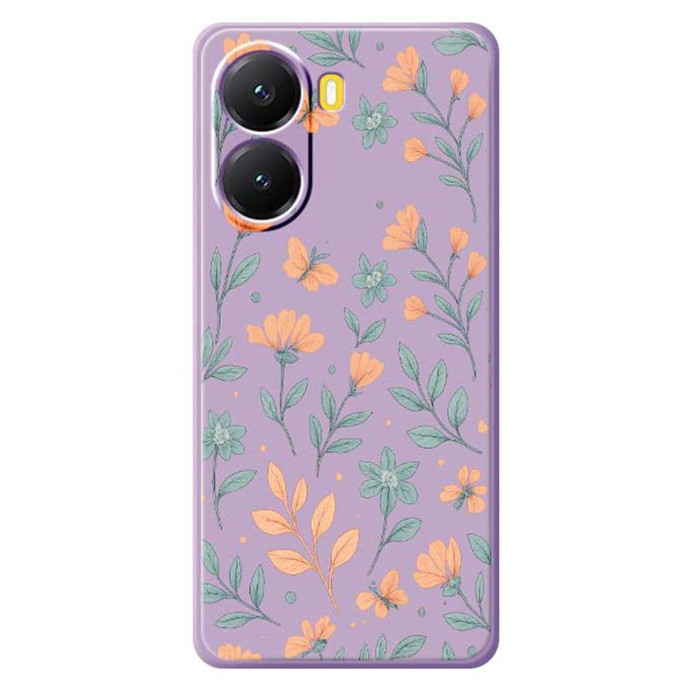 For Xiaomi Redmi Turbo 4 5G  /  Poco X7 Pro 5G Case Yellow Flowers Pattern Printing Straight Edge TPU Phone Back Cover