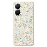 For Xiaomi Redmi Turbo 4 5G  /  Poco X7 Pro 5G Case Pink Blue Flowers Pattern Printing Straight Edge TPU Phone Back Cover