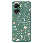 For Xiaomi Redmi Turbo 4 5G  /  Poco X7 Pro 5G Case Pink Blue Flowers Pattern Printing Straight Edge TPU Phone Back Cover
