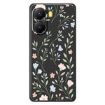 For Xiaomi Redmi Turbo 4 5G  /  Poco X7 Pro 5G Case Pink Blue Flowers Pattern Printing Straight Edge TPU Phone Back Cover
