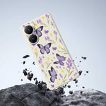 For Xiaomi Redmi Turbo 4 5G  /  Poco X7 Pro 5G Case Purple Butterflies Pattern Printing Straight Edge TPU Phone Back Cover