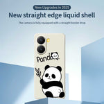 For Xiaomi Redmi Turbo 4 5G  /  Poco X7 Pro 5G Case Panda Pattern Printing Straight Edge TPU Phone Back Cover