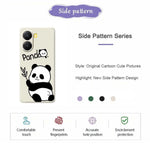 For Xiaomi Redmi Turbo 4 5G  /  Poco X7 Pro 5G Case Panda Pattern Printing Straight Edge TPU Phone Back Cover