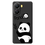 For Xiaomi Redmi Turbo 4 5G  /  Poco X7 Pro 5G Case Panda Pattern Printing Straight Edge TPU Phone Back Cover