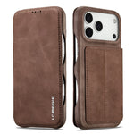 LC.IMEEKE For iPhone 18 Pro / 17 Pro Case Card Holder Stand Leather Phone Cover