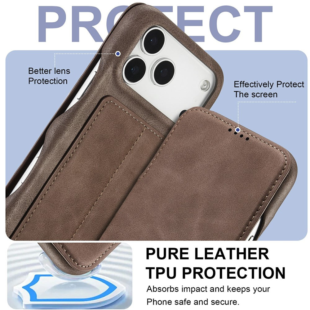 LC.IMEEKE For iPhone 18 Pro / 17 Pro Case Card Holder Stand Leather Phone Cover
