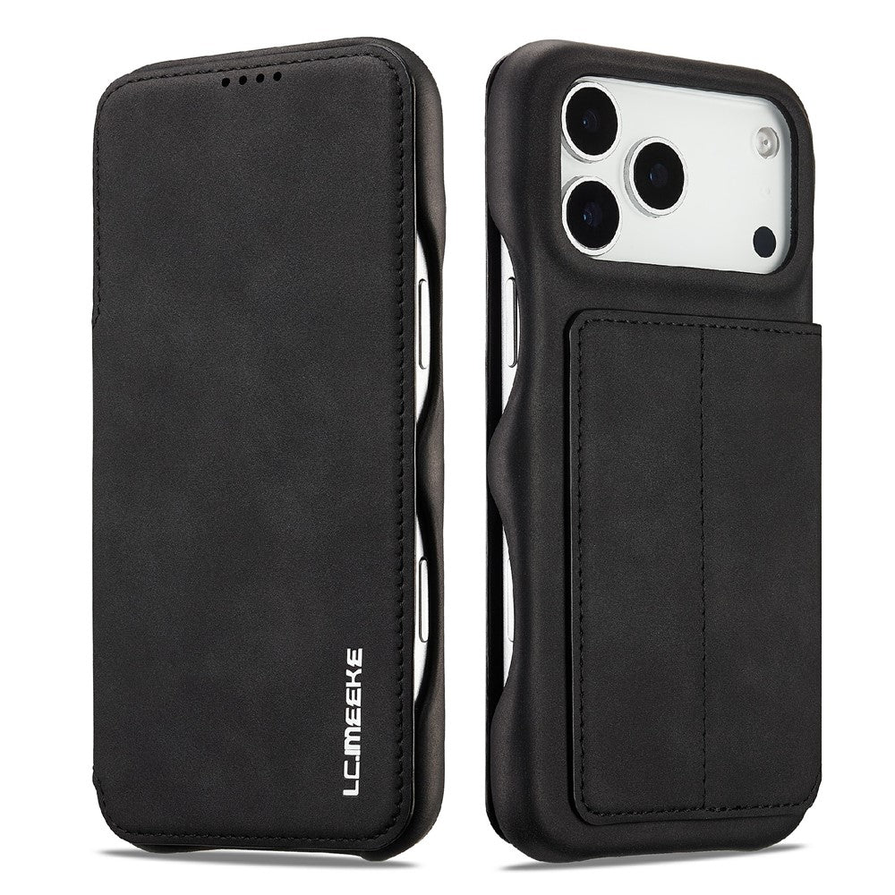 LC.IMEEKE For iPhone 18 Pro / 17 Pro Case Card Holder Stand Leather Phone Cover
