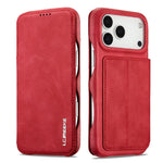 LC.IMEEKE For iPhone 18 Pro / 17 Pro Case Card Holder Stand Leather Phone Cover