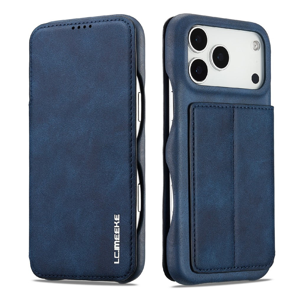 LC.IMEEKE For iPhone 18 Pro / 17 Pro Case Card Holder Stand Leather Phone Cover