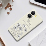 For Xiaomi Redmi Turbo 4 5G  /  Poco X7 Pro 5G Case Sketch Flowers Pattern Printing Straight Edge TPU Phone Back Cover