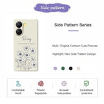 For Xiaomi Redmi Turbo 4 5G  /  Poco X7 Pro 5G Case Sketch Flowers Pattern Printing Straight Edge TPU Phone Back Cover