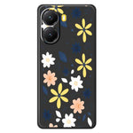 Xiaomi Redmi Turbo 4 5G / Poco X7 Pro 5G skal färgglatt blommigt blått lövmönster tryck rak kant TPU mobil baksida