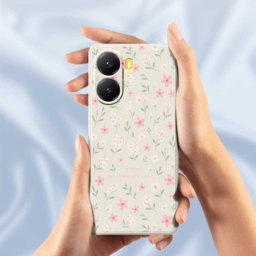 For Xiaomi Redmi Turbo 4 5G  /  Poco X7 Pro 5G Case Small Flower Pattern Printing Straight Edge TPU Phone Back Cover