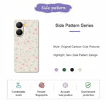 For Xiaomi Redmi Turbo 4 5G  /  Poco X7 Pro 5G Case Small Flower Pattern Printing Straight Edge TPU Phone Back Cover