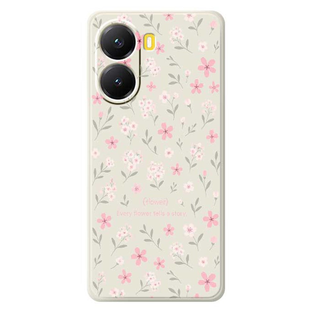For Xiaomi Redmi Turbo 4 5G  /  Poco X7 Pro 5G Case Small Flower Pattern Printing Straight Edge TPU Phone Back Cover