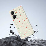 For Xiaomi Redmi Turbo 4 5G  /  Poco X7 Pro 5G Case Red Cherry Pattern Printing Straight Edge TPU Phone Back Cover