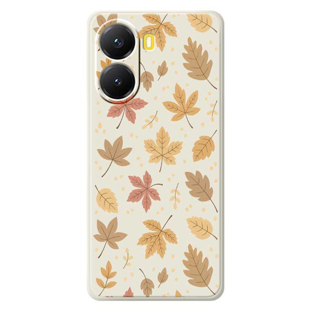 For Xiaomi Redmi Turbo 4 5G  /  Poco X7 Pro 5G Case Leaves Pattern Printing Straight Edge TPU Phone Back Cover