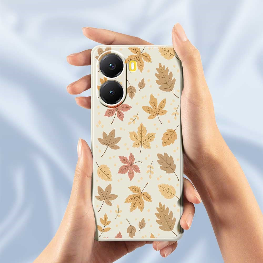 For Xiaomi Redmi Turbo 4 5G  /  Poco X7 Pro 5G Case Leaves Pattern Printing Straight Edge TPU Phone Back Cover