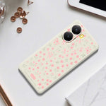 For Xiaomi Redmi Turbo 4 5G  /  Poco X7 Pro 5G Case Pink Small Flowers Pattern Printing Straight Edge TPU Phone Back Cover