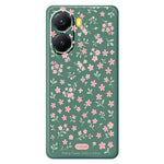 For Xiaomi Redmi Turbo 4 5G  /  Poco X7 Pro 5G Case Pink Small Flowers Pattern Printing Straight Edge TPU Phone Back Cover