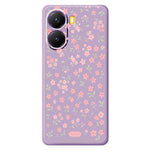 For Xiaomi Redmi Turbo 4 5G  /  Poco X7 Pro 5G Case Pink Small Flowers Pattern Printing Straight Edge TPU Phone Back Cover